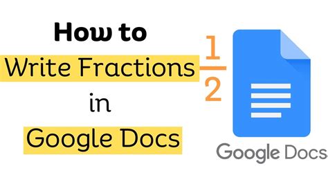 how to get a fraction on docs
