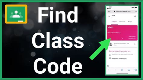 how to get a google classroom code