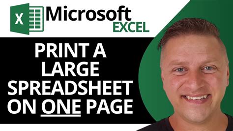 how to get a large excel spreadsheet to print on one page