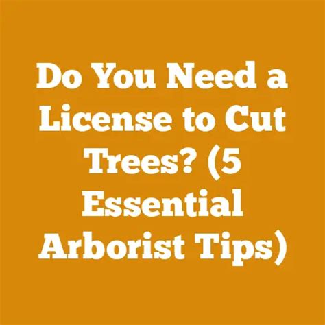 How To Get A License To Cut Trees