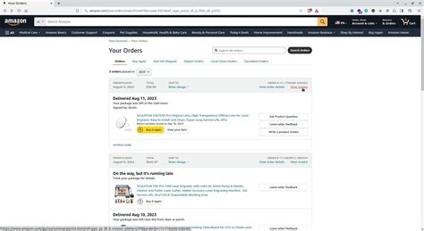 how to get a list of all amazon orders