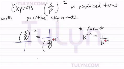 how to get a negative exponent positive