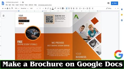 how to get a pamphlet template on google docs