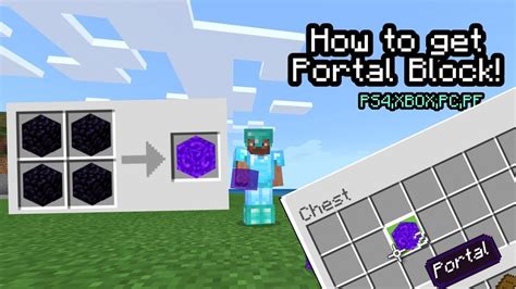 How To Get A Portal Block In Minecraft Using Commands
