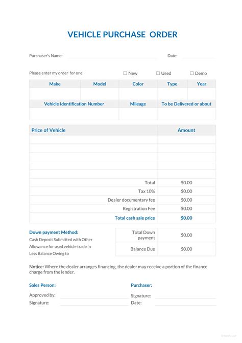 50 Free Purchase Order Template & Form RedlineSP