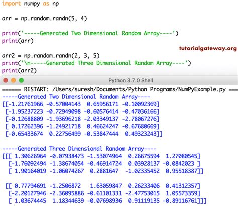 how to get a random array in python
