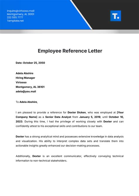 how to get a reference letter from current employer