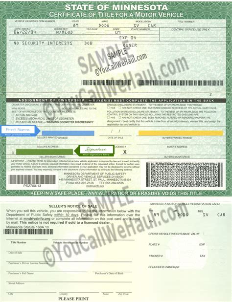 How To Get A Replacement Title For A Car In Minnesota