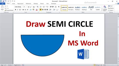 How To Get A Semi Circle In Word