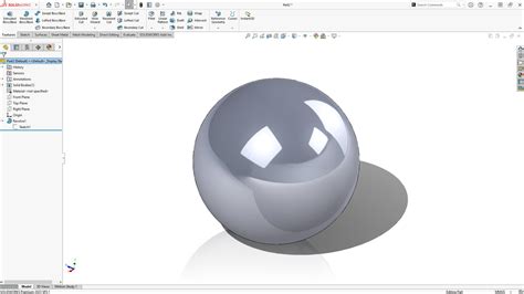 how to get a sphere in solidworks