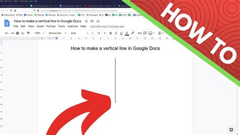 how to get a straight line on google docs
