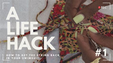 how to get a string back into a bikini top