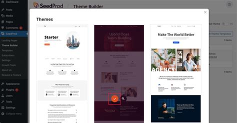 how to get a template on wordpress