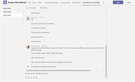 how to get a transcript of a microsoft teams meeting