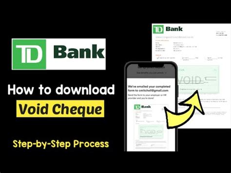 how to get a void check from td app