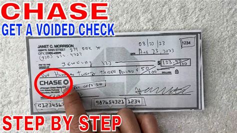 how to get a voided check from chase