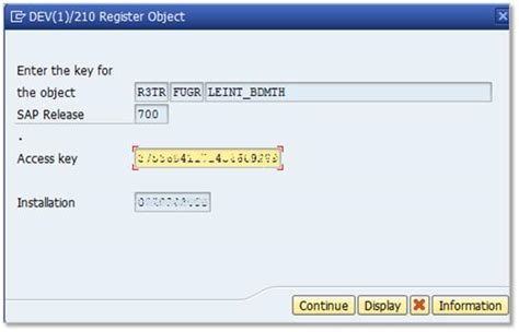 How To Get Access Key In Sap Abap
