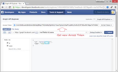 how to get access token for facebook graph api