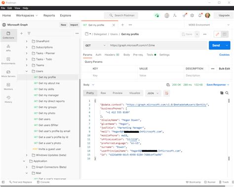 how to get access token for microsoft graph api using postman