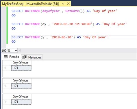 how to get all dates in a year in sql server