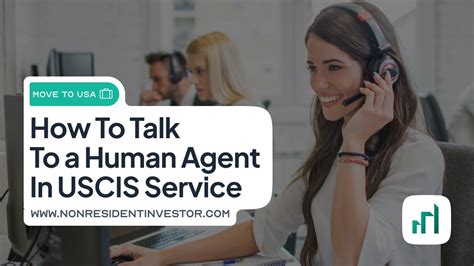 how to get an agent when calling uscis