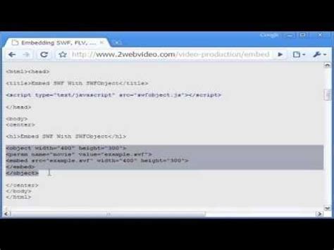 how to get an embed code from an mp4
