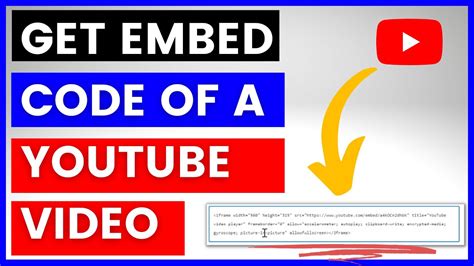how to get an embed code from youtube