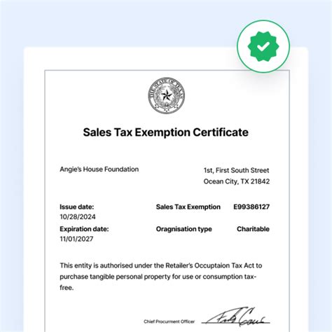 how to get an exemption certificate number