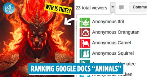how to get anonymous animals on google docs