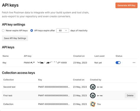 how to get api key in postman