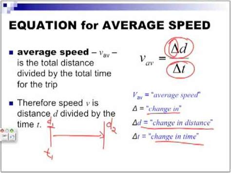 how to get average speed in science