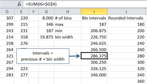 How To Get Bin Width In Excel