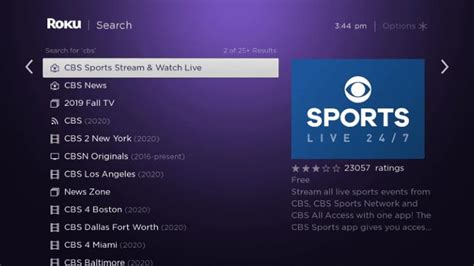 how to get cbs sports on roku