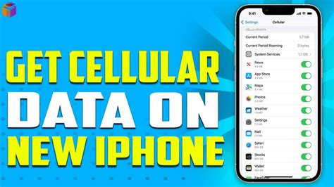 how to get cellular data on new iphone