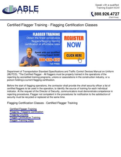 How To Get Certified For Flagging