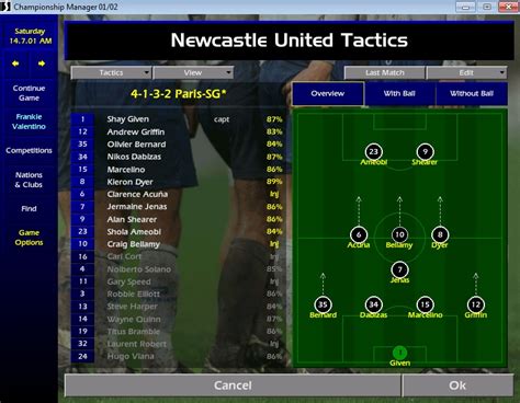 how to get championship manager 01/02