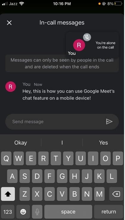 how to get chat messages from google meet