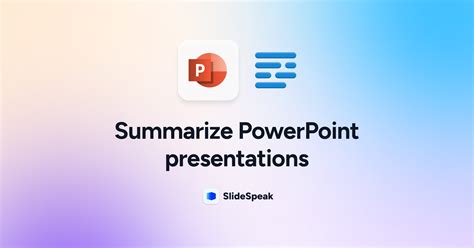 how to get chatgpt to summarize a powerpoint