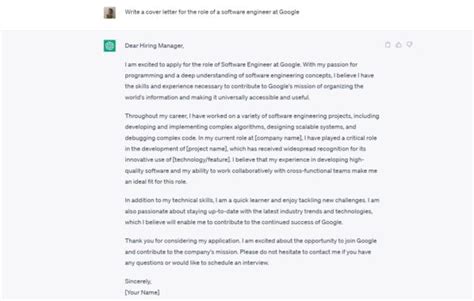 how to get chatgpt to write a good cover letter reddit