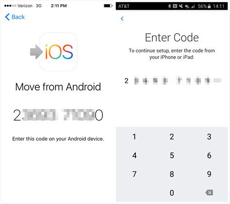 how to get code for move to ios