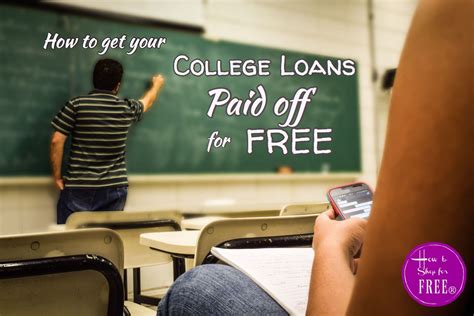how to get college loans paid off free