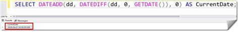 how to get current date in sql server without time
