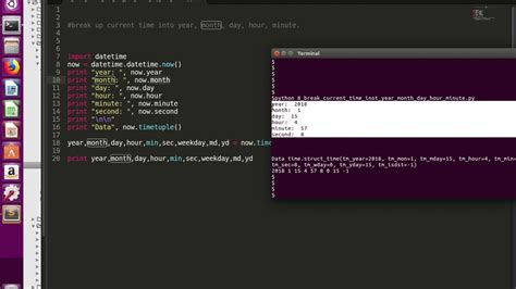 how to get current month and year in python