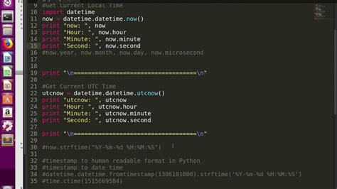 how to get current time in utc in python