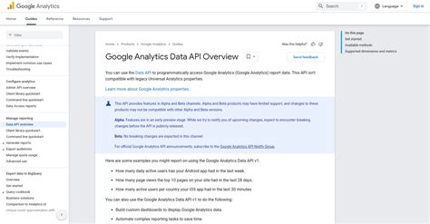 how to get data from google analytics api