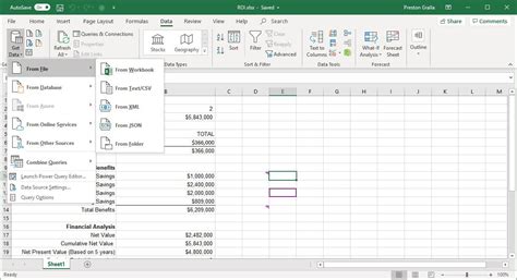 how to get data from web in excel 365