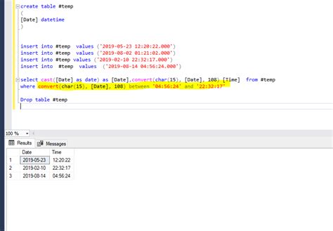 how to get date from timestamp column in sql server