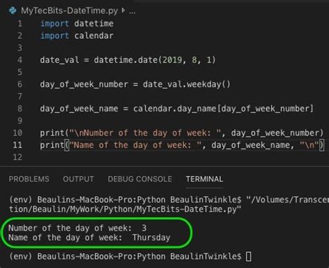 how to get day name from date in python