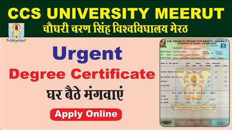 how to get degree certificate from ccs university online