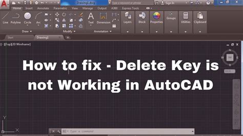 How To Get Delete Key In Autocad